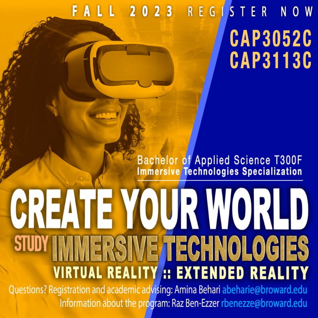 Study Immersive technologies CAP3052C and CAP3113C